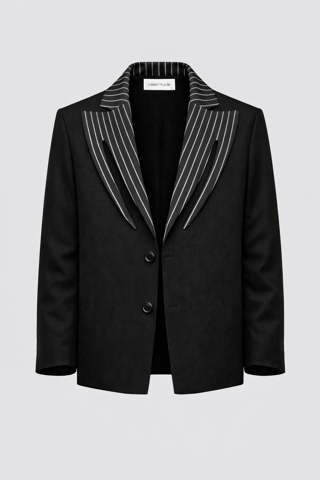 Mimari Yaka Detaylı Blazer Denim Ceket