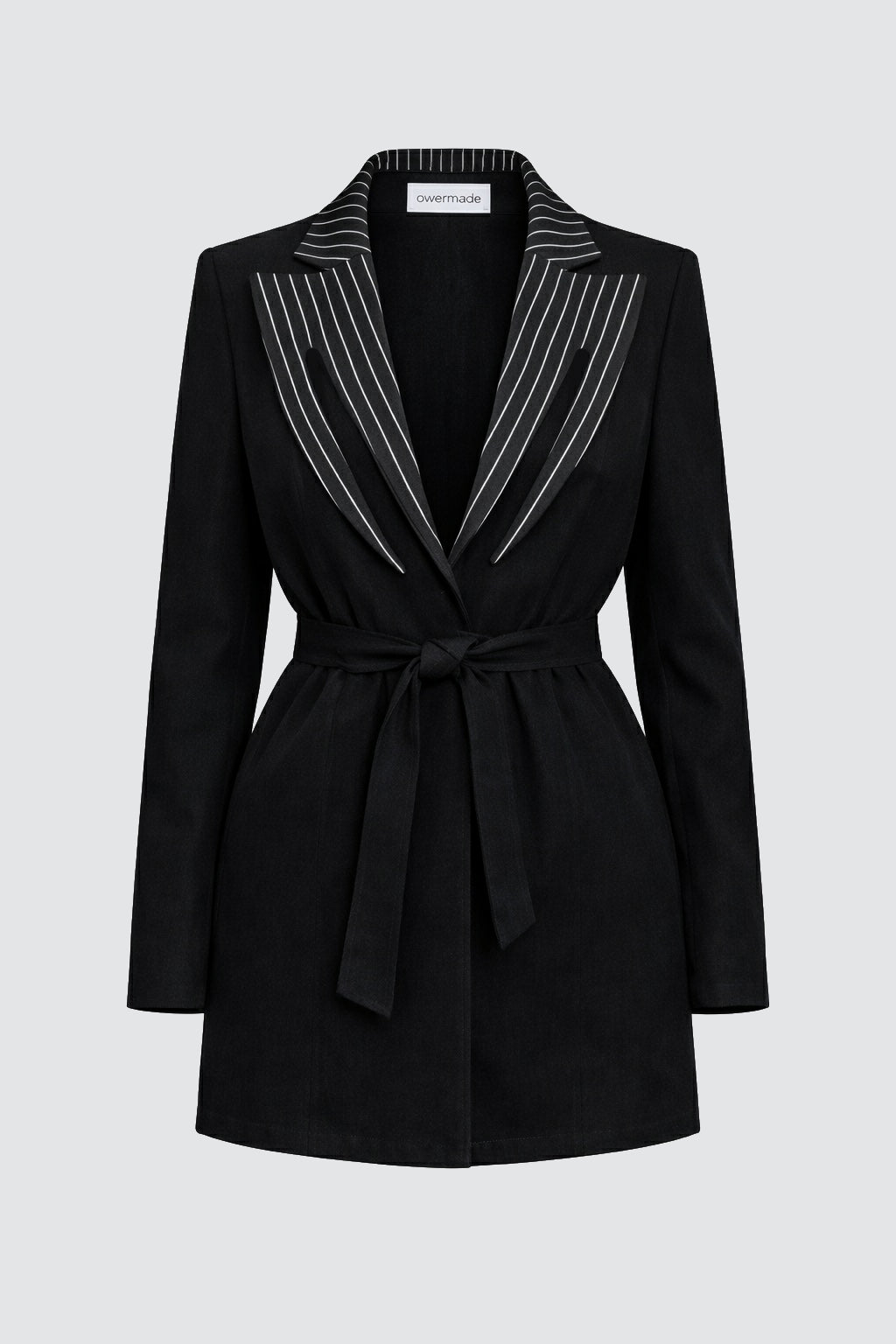 Mimari Yaka Detaylı Blazer Denim Ceket Elbise