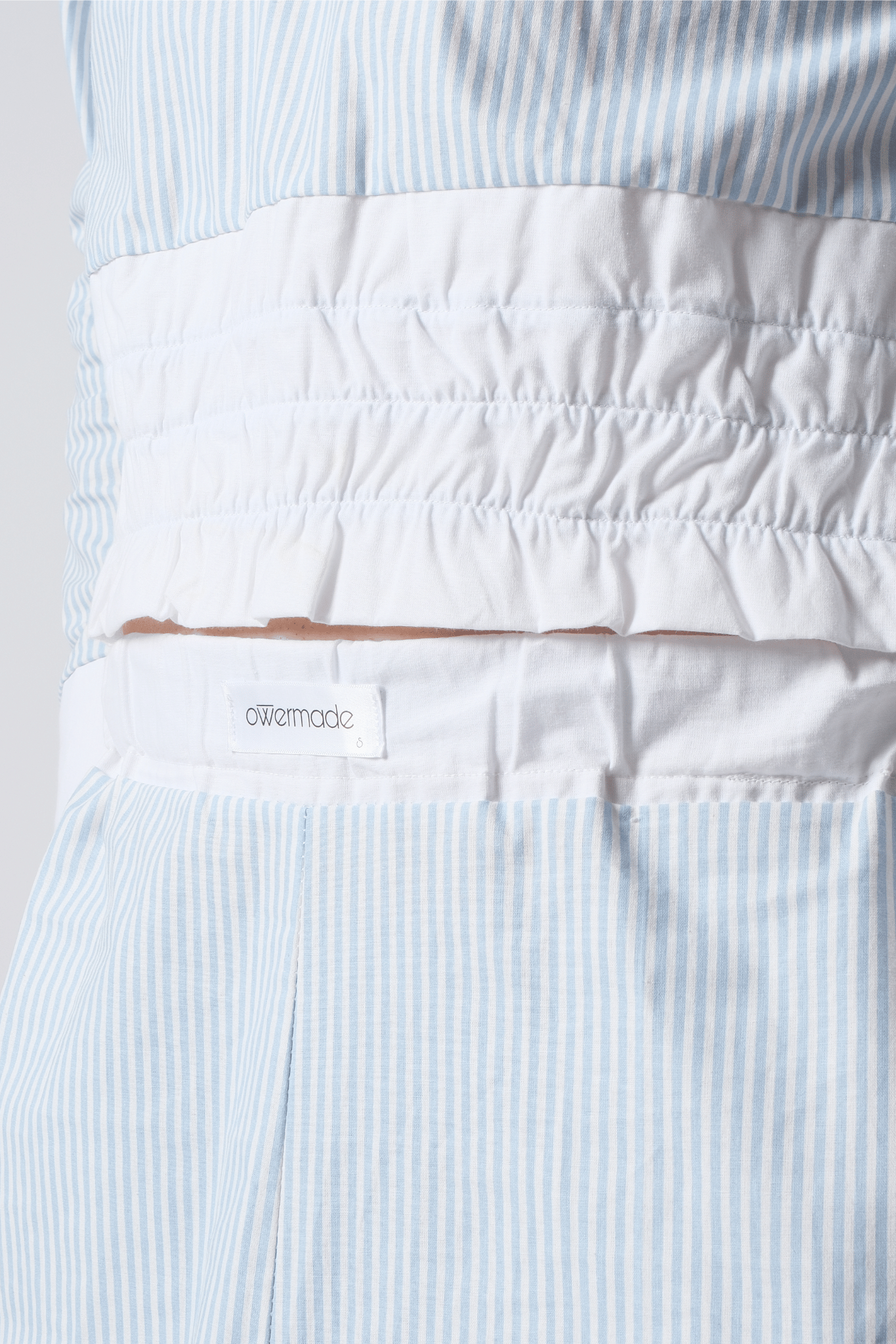 Mavi Çizgili Boxer Görünümlü Şort