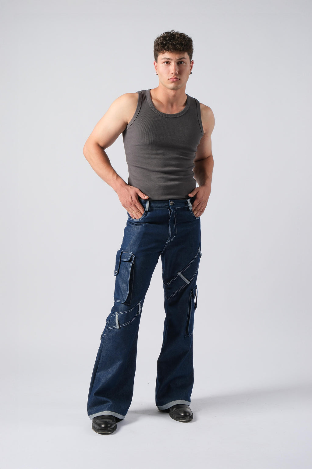 Kemer Detaylı Flare Jean