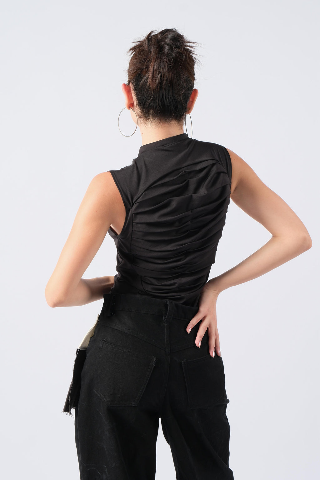 Etekli Yüksel Bel Wide Leg Jean/Çıkarılabilir Etek